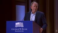 George W. Bush, expresidente de Estados Unidos, durante la conferencia “Elecciones: Una unión más perfecta”.