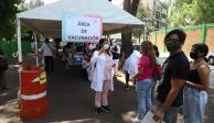 Poca asistencia de adolescentes para recibir la vacuna contra el coronavirus en la alcaldía Cuauhtémoc, ayer.
