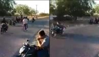 Jóvenes mueren al chocar sus motocicletas en presunta carrera clandestina. Foto: Especial