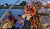 Recuperan tres cuerpos de migrantes y rescatan a tres más con vida en el Río Bravo.