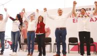 Dirigentes nacionales de Morena festejaron los avances en Tlaxcala.