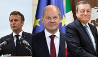 Macron, Scholz y Draghi se reúnen con Zelenski