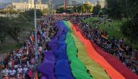 Realizan la 21 Marcha de la Diversidad en Monterrey, Nuevo León.