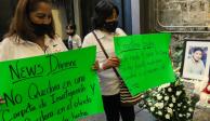 Familiares de víctimas protestan, ayer, en el Tribunal Superior de Justicia de la CDMX.