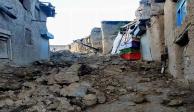 En fotografía de archivo, estragos de un terremoto en Afganistán.