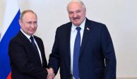 Vladimir Putin, presidente de Rusia, en reunión con su homólogo bielorruso, Alexander Lukashenko.