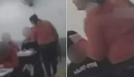 Mujer golpea a compañero de clase de su hijo por supuesto bullying en clase.