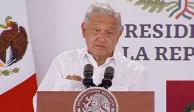 El Presidente, Andrés Manuel López Obrador, en un mensaje tras inaugurar la primera etapa de la Refinería de Dos Bocas