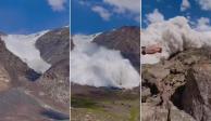 Turistas sobreviven a avalancha tras desprendimiento de glaciar en Kirguistán.