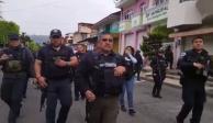 Elementos de la Secretaría de Seguridad Pública de Michoacán, Ejército Mexicano y Guardia Nacional, instalaron una base de operaciones