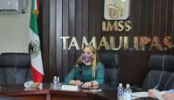 Velia Patricia Silva Delfín, titular del IMSS Tamaulipas.