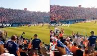 Fans del Atlético de San Luis bañaron en cerveza a aficionado de Monterrey en un partido de la Liga MX