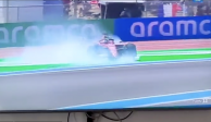 El monegasco Charles Leclerc al momento de estrellarse contra los muros en el Gran Premio de Francia de F1.