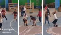 Abuelita en juego de basquetbol se volvió viral en TikTok.