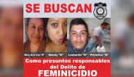 Fiscalía de Morelos emitió la ficha de búsqueda contra presuntos feminicidas de Margarita Seceña.