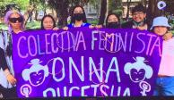 El colectivo feminista Onna Bugeisha protesta contra la violencia económica.