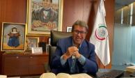 Ricardo Monreal, coordinador de Morena en el Senado, durante un videomensaje difundido en sus redes sociales.
