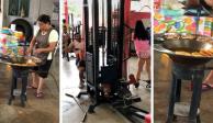 Mujer se hace viral por vender "garnachas" en un gimnasio.