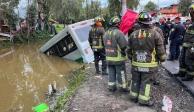 Un microbús de la ruta 81 cayó a un canal en Xochimilco, el domingo pasado; el saldo, una persona muerta&nbsp; dos heridas.