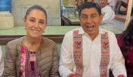 Claudia Sheinbaum se reunió con el gobernador electo de Oaxaca, Salomón Jara, previo a su conferencia en la UABJO.
