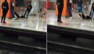 "En las buenas y en las malas"; jóvenes arrastran a amigo pasado de copas en Metro de la CDMX (VIDEO).