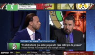 Zague y Álvaro Morales durante una de las emisiones del programa "Futbol Picante" de ESPN.
