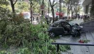 Accidente en vial entre unidad del RTP y vehículos particulares deja dos personas muertas en Cuajimalpa.