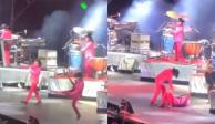 El Chivo de Los Bukis sufre brutal caída del escenario en concierto (VIDEO)