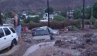 Tormenta tropical "Javier" provoca inundaciones y cierre de carreteras en Baja California Sur.