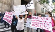 Personas protestan en contra de la eliminación de la PPO, el pasado 5 de septiembre.