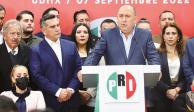 El coordinador del PRI, Rubén Moreira, en conferencia de prensa, el 7 de septiembre.