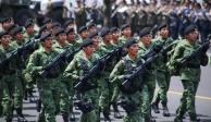 Elementos de las Fuerzas Armadas durante el Desfile Militar 2022.