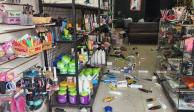 Objetos regados en tienda de autoservicio tras sismo de 19 de septiembre de 2022