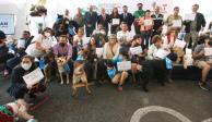 Se gradúan 27 caninos del primer taller de rescate para perros en Tlalpan.