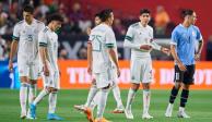 Futbolistas del Tricolor en su partido contra Uruguay, correspondiente a la última Fecha FIFA.