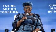 Ngozi Okonjo-Iweala, directora de la OMC, ayer en un foro en Ginebra.