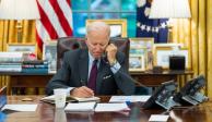 El Presidente de Estados Unidos, Joe Biden, sostiene llamada telefónica con Volodimir Zelenski, presidente de Ucrania