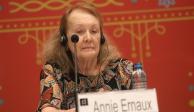 Annie Ernaux, ganadora del Nobel de Literatura 2022, en la FIL de Guadalajara 2019.