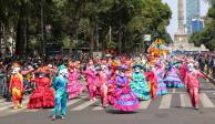 El Desfile de Día de Muertos se realiza en el Centro del país.