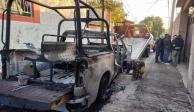 Exintegrantes de la cooperativa Cruz Azul realizaron quema de patrullas y agredieron a elementos de la Guardia Nacional.