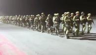 Elementos del Ejército arribaron a Nuevo Laredo, ayer.
