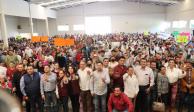 En Puebla, Morelos, San Luis Potosí, Tamaulipas y Aguascalientes realizan asambleas de apoyo a Claudia Sheinbaum.