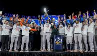Los Houston Astros celebran el campeonato de la Liga Americana tras vencer a los New York Yankees.