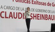 La jefa de Gobierno, Claudia Sheinbaum, durante su participación en la Conferencia Magistral .“Políticas Exitosas de Gobierno en la Ciudad de México"