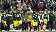 Jugadores de los Packers festejan su victoria sobre los Cowboys, en la Semana 10 de la NFL, el pasado domingo.