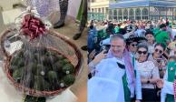 El canciller Marcelo Ebrard celebra primera exportación de aguacate michoacano a Qatar y aficionados le proponen votos a cambio de cerveza o pulque