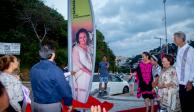 Placa de Susana Palazuelos en el paseo del "Amor eterno" en Acapulco