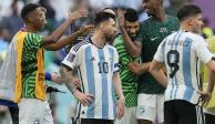 La Selección de Arabia Saudita celebra triunfo ante la Argentina de Messi en Qatar 2022