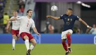 Una acción del Francia vs Dinamarca, partido de la Copa del Mundo Qatar 2022