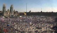 Zócalo capitalino comienza a llenarse.